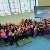 Some of the Trinity Church Buxton congregation
