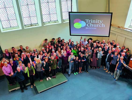 Some of the Trinity Church Buxton congregation