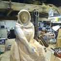 The new statue honouring female quarry workers is coming along nicely says sculptor Lorraine.