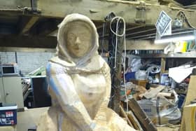 The new statue honouring female quarry workers is coming along nicely says sculptor Lorraine.