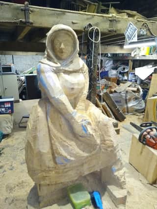 The new statue honouring female quarry workers is coming along nicely says sculptor Lorraine.