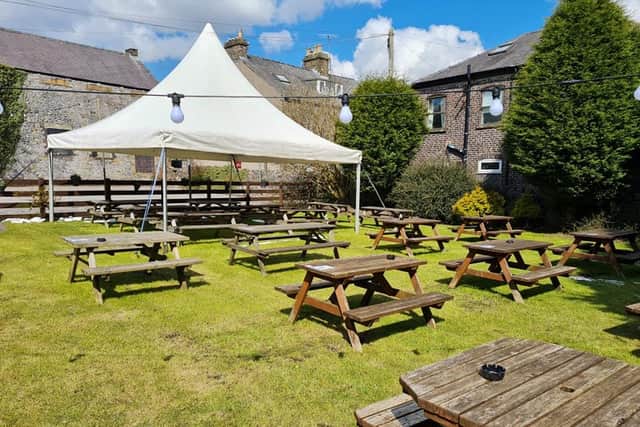 The Cheshire Cheese beer garden in Buxton