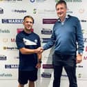 Jamie Ward with Buxton chairman David Hopkins.