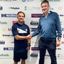 Jamie Ward with Buxton chairman David Hopkins.