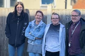 Violet Osborn, Theresa Kestle, Kelsey Hudspeth and Paul West