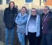 Violet Osborn, Theresa Kestle, Kelsey Hudspeth and Paul West