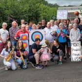 Protesters outside St Thomas More School who use the sports hall facilities but from the end of July will not be able to use the school and need to find alternative arrangements. Pic submitted
