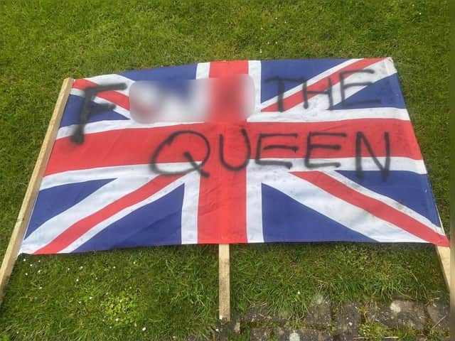 Firefighters at Hathersage Station had planted the flags to mark the Queen’s Jubilee, as she celebrates her 70-year reign.