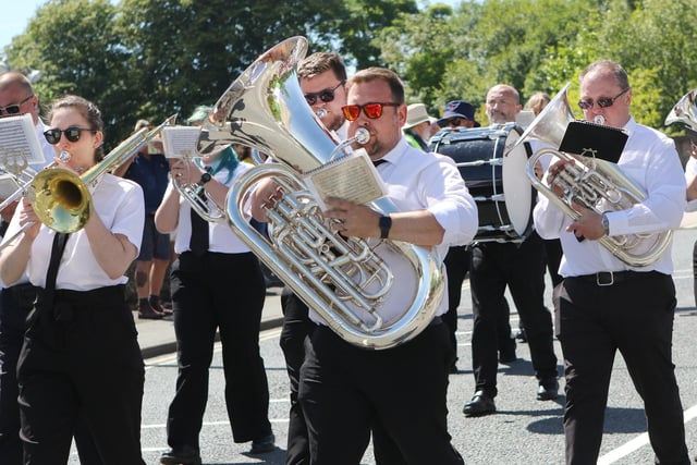 Fairfield Band lead off the parade at Buxton Carnival