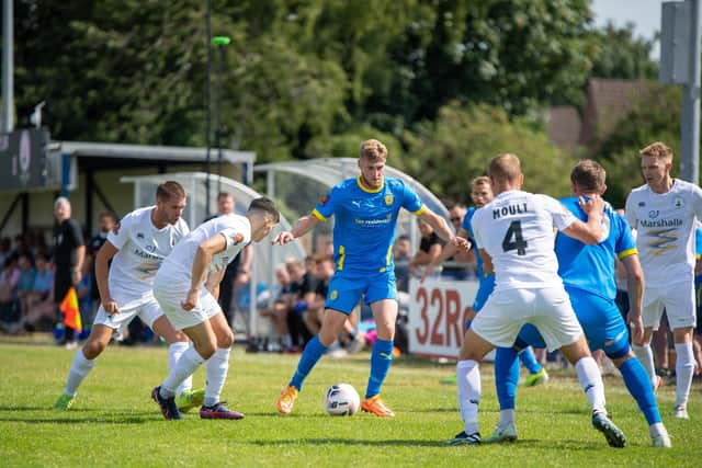 Action from Buxton's opener at Peterborough Sports. Photo by James Richardson Photography.