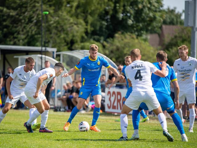 Action from Buxton's opener at Peterborough Sports. Photo by James Richardson Photography.