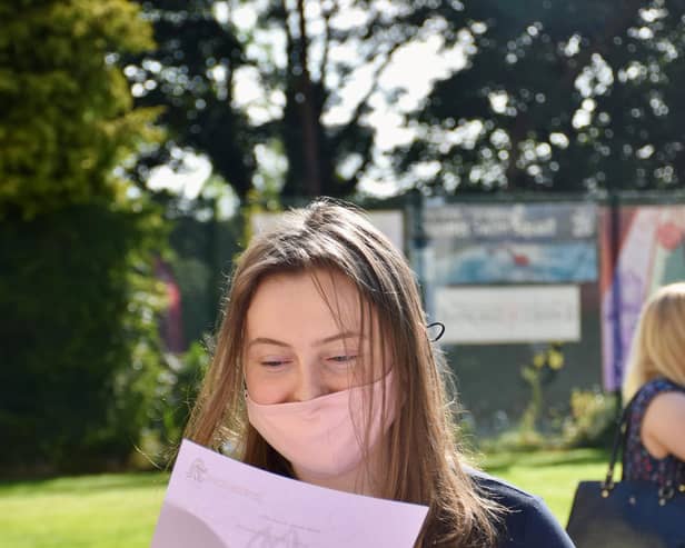 Chapel-en-le-Frith resident, Isobel Rayworth collecting her GCSE results