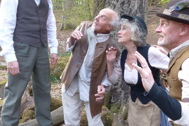 Bottom scares his friends in A Midsummer Night's Dream