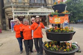 L-r: Linda, Carole, Jeanette and Pam with the Opera House planter (credit: Moira Kean).