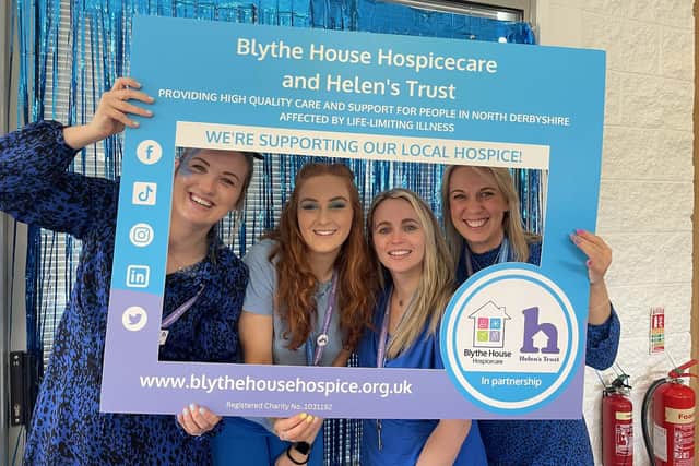Going Blue for Blythe House Hospice.