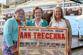 Margaret Askew on her special visit to Buxton Opera House with daughters Sue and Margaret, holding the poster from her performance in 1951. (Photo: Jason Chadwick/National World)