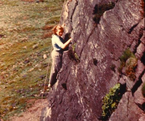 Rock climbing at White Hall in the 1950s
