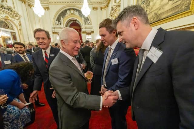 Jon Pearce meets HM The King at Palace reception for new MPs. Photo submitted