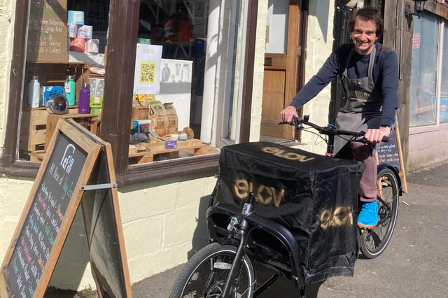 Day Zero owner Mark Day with his new electric cargo bike.