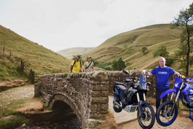 Andrew Richardson (right) is co-founder of the Association of Peak Trail Riders