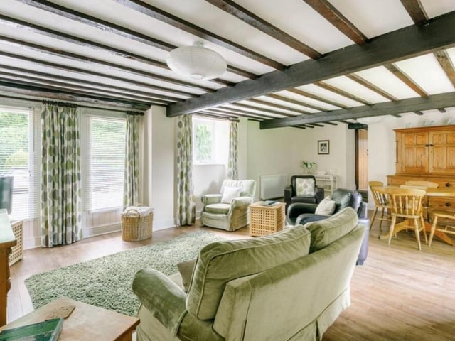 Living area in one of the holiday cottages.