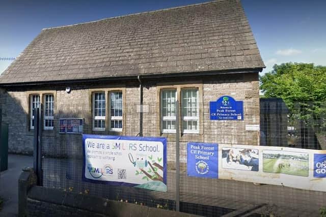 Peak Forest Primary has been praised by Ofsted following a recent inspection. Photo google maps