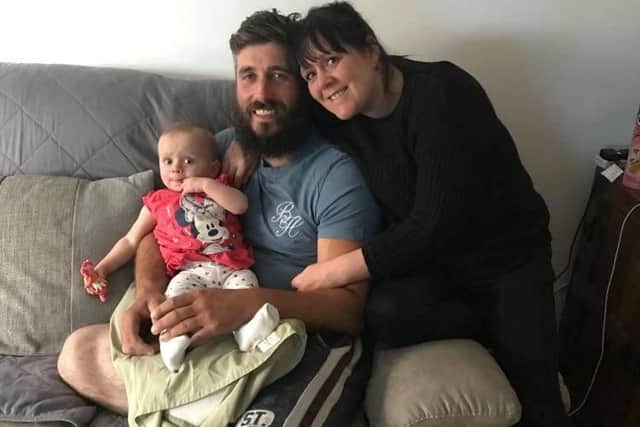 Lisa Nicholas, 37, husband Gareth, 33 and Lizzy, two.