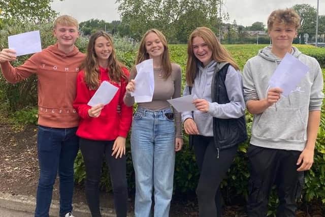 Chapel-en-le-Frith High School students celebrating their GCSE results. Pic submitted