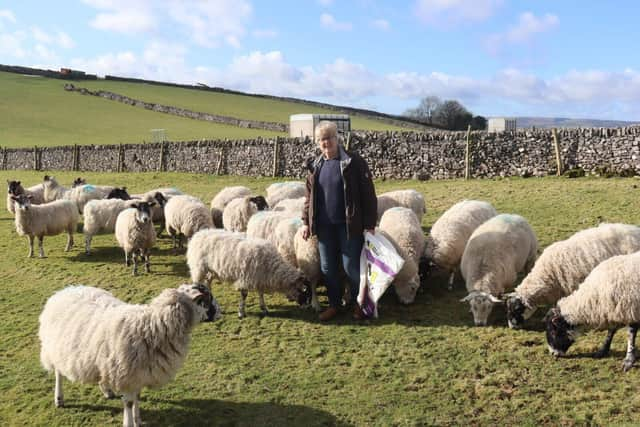 Jane Bassett on farm