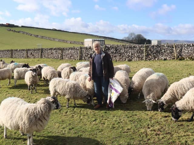 Jane Bassett on farm