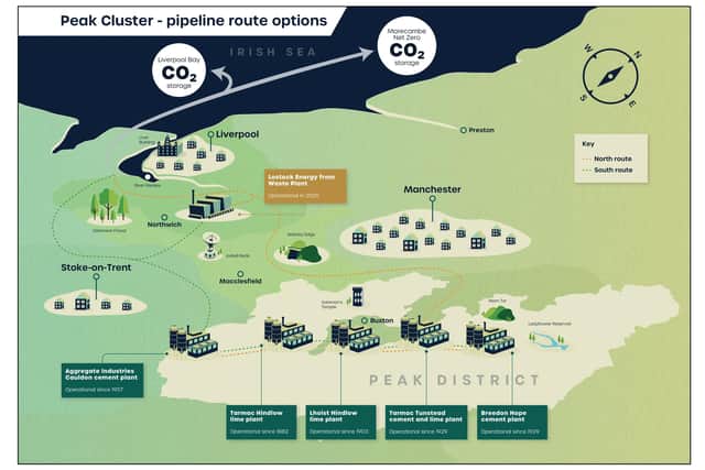 There are two outline route options for the pipeline to reach the coast.