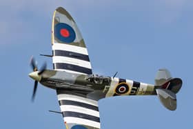 A Battle of Britain Memorial Flight Spitfire will fly over Buxton this weekend. Photo - Crown copyright