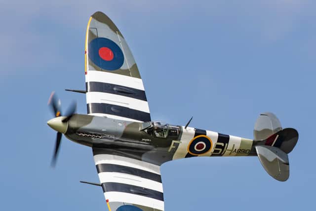A Battle of Britain Memorial Flight Spitfire will fly over Buxton this weekend. Photo - Crown copyright