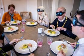 BM - dark 280325 080 - The Dinner in the Dark event taking place at Midshires Meadow in Whaley Bridge