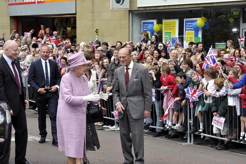 The Queen and Duke of Edinburgh at the start of their walkabout in Alnwick town centre. Were you in the crowd?