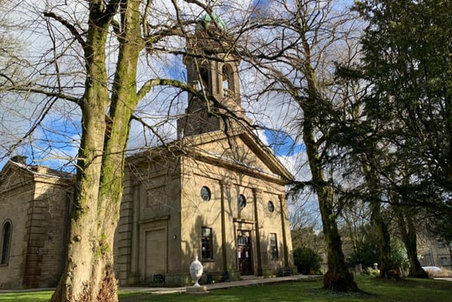 ​The impressive sight of St John’s Church in Buxton can be seen through the trees in a photo by Pauline Baines.