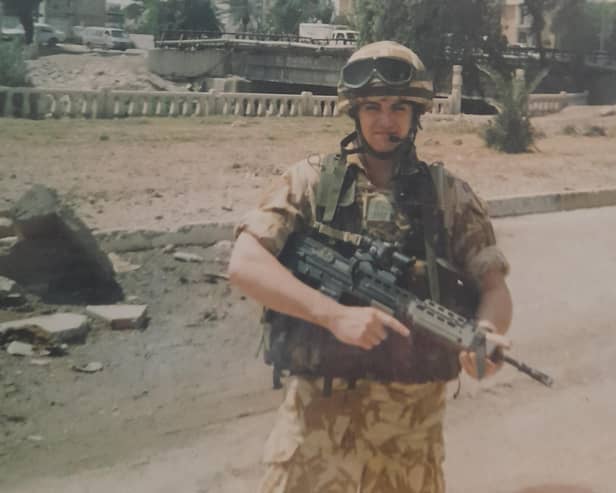 David Dickinson, from Whaley Bridge on tour in Iraq. Photo submitted