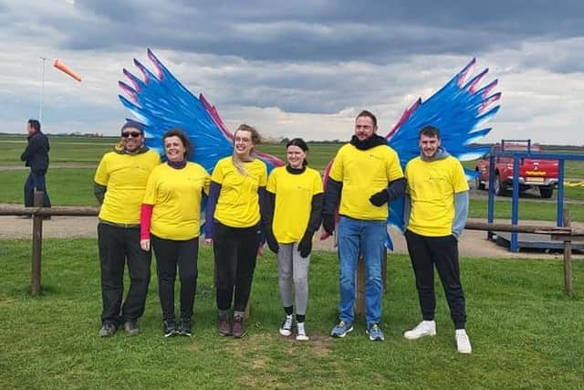 A group recently took part in a charity skydive to raise money for the Thomas Theyer Foundation