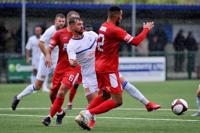 Diego De Girolamo in action for Buxton last season. He's one of several Bucks players that will return when pre-season training starts ahead of the new campaign.