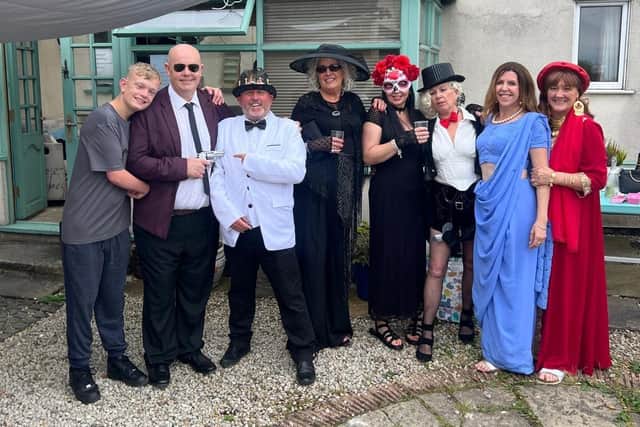 Some of the fancy dress guests during the 007 charity night. Photo submitted