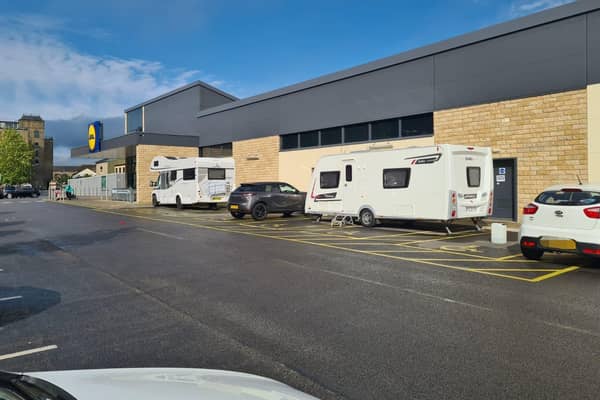 Travellers who set up camp at a High Peak supermarket have now been moved on. Photo Robert Largan