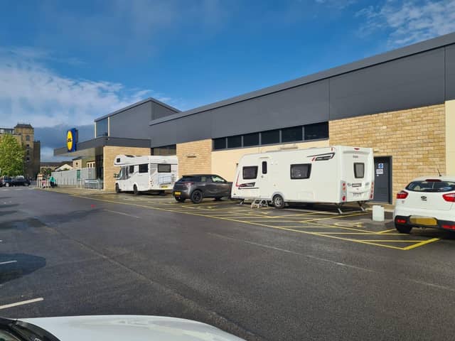 Travellers who set up camp at a High Peak supermarket have now been moved on. Photo Robert Largan
