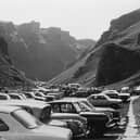 Car parking was still an issue in the 1960s! Pictured are cars parked at Winnats Pass.