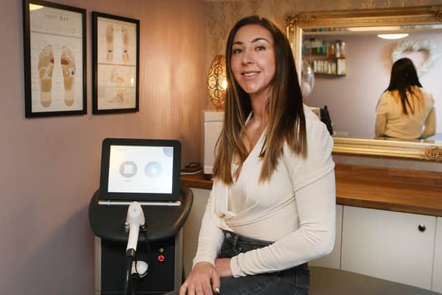 Zara Figlio opening her new laser hair removal clinic. Pic Jason Chadwick