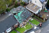 Firefighters and emergency services at the scene in Ollersett Avenue, in New Mills, following the gas blast