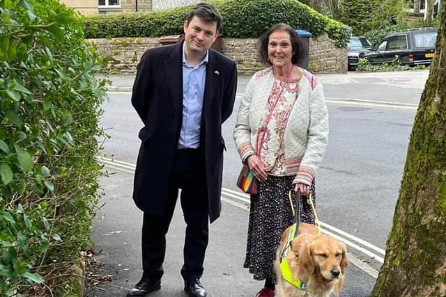 Sarah Wynn-Jones took High Peak MP Robert Largan for a walk around Buxton to highlight the hazards on the town's pavements
