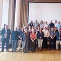 Victorious Reform Uk Derbyshire County Councillors celebrate a County Hall, Matlock