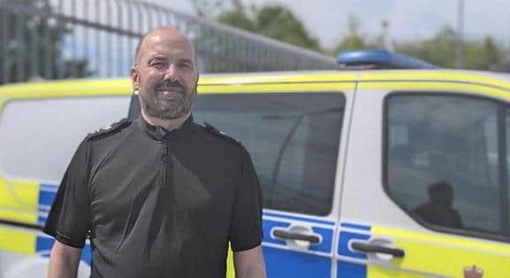 The injured woman thanked Sergeant Chris Street for his selfless actions
