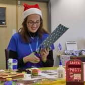 Lucy Armstrong taking part in the Christmas crafts morning.