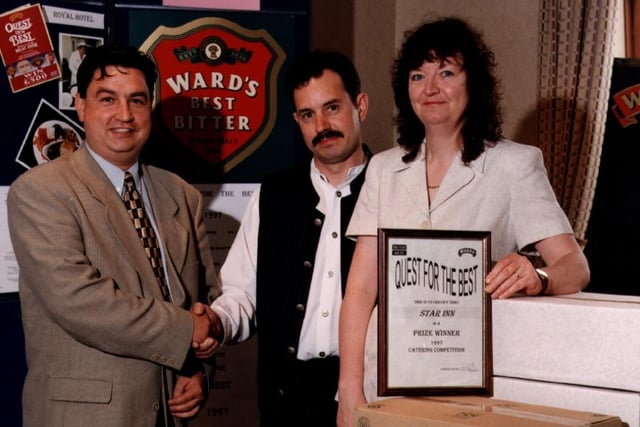 The Star Inn in Doncaster back in 1997 when Joe Urbano presented a certificate for the best pub food to licensees Alan and Gwyneth Burn
